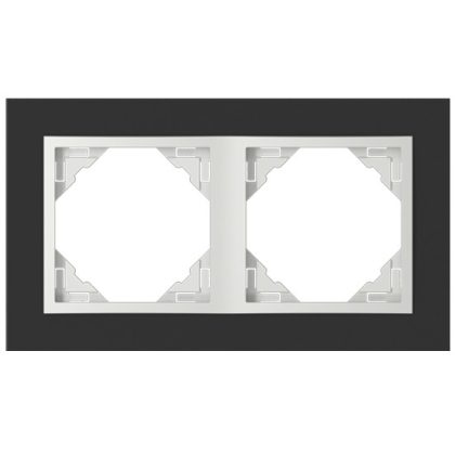 Efapel 90920_TEG Crystal Kettes keret, fekete kristály/jég