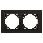   Efapel 90920_TEP Crystal Kettes keret, fekete kristály/fekete