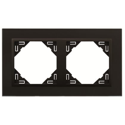   Efapel 90920_TEP Crystal Kettes keret, fekete kristály/fekete