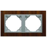 Efapel 90920_TNA ARBORE Kettes keret, dió/alumínium