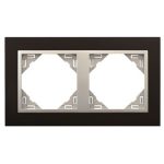 Efapel 90920_TPA ANIMATO Kettes keret, fekete/alumínium