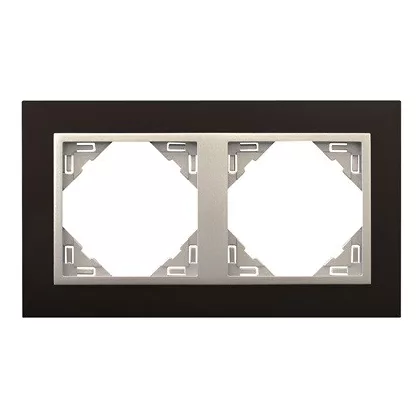 Efapel 90920_TPA ANIMATO Kettes keret, fekete/alumínium