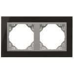 efapel 90920_TGA PETRA Kettes keret, gránit/alumínium