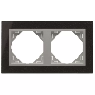 efapel 90920_TGA PETRA Kettes keret, gránit/alumínium