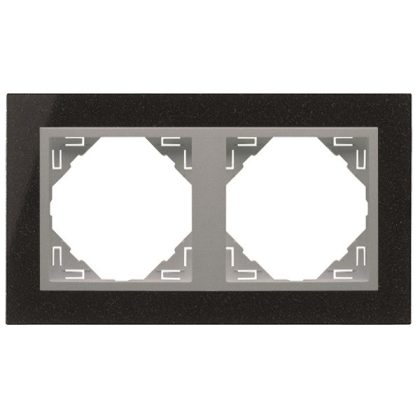 efapel 90920_TGA PETRA Kettes keret, gránit/alumínium