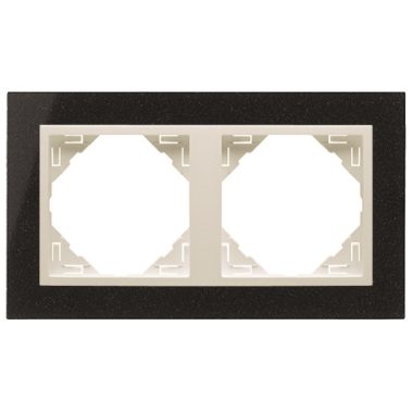 efapel 90920_TGG PETRA Kettes keret, gránit/jég