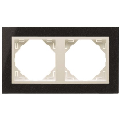 efapel 90920_TGG PETRA Kettes keret, gránit/jég