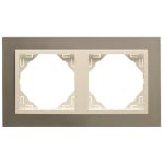 Efapel 90920_TTP METALLO Kettes keret, titán/gyöngyház