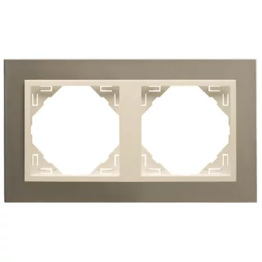 Efapel 90920_TTP METALLO Kettes keret, titán/gyöngyház