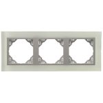 Efapel 90930_TCA Crystal Hármas keret, kristály/alumínium