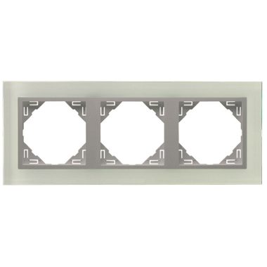 Efapel 90930_TCA Crystal Hármas keret, kristály/alumínium