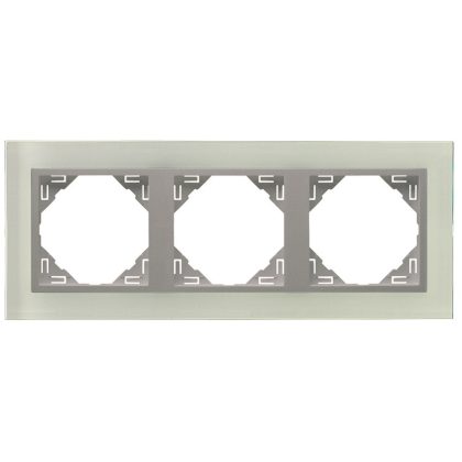 Efapel 90930_TCA Crystal Hármas keret, kristály/alumínium