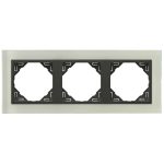 Efapel 90930_TCS Crystal Hármas keret, kristály/szürke