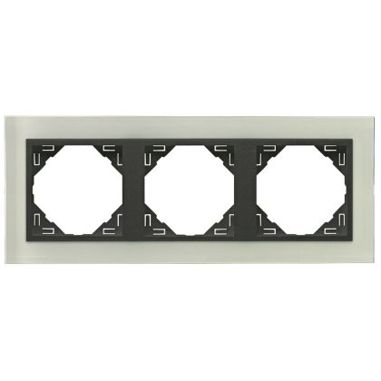 Efapel 90930_TCS Crystal Hármas keret, kristály/szürke