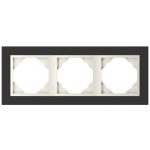   Efapel 90930_TEC Crystal Hármas keret, fekete kristály/gyöngyház