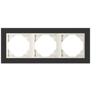 Efapel 90930_TEC Crystal Hármas keret, fekete kristály/gyöngyház
