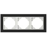   Efapel 90930_TEG Crystal Hármas keret, fekete kristály/jég