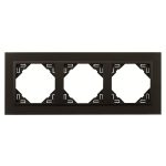   Efapel 90930_TEP Crystal Hármas keret, fekete kristály/fekete