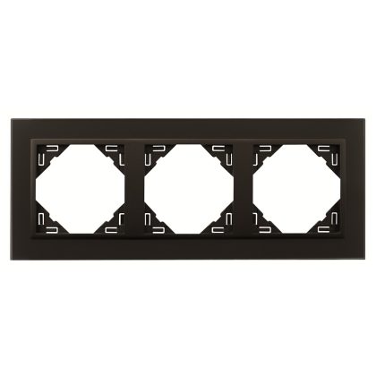   Efapel 90930_TEP Crystal Hármas keret, fekete kristály/fekete