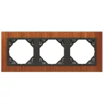 Efapel 90930_TMS ARBORE Hármas keret, mahagóni/szürke