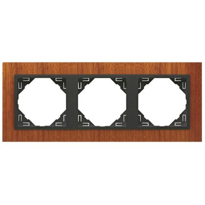 Efapel 90930_TMS ARBORE Hármas keret, mahagóni/szürke