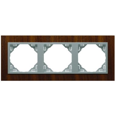 Efapel 90930_TNA ARBORE Hármas keret, dió/alumínium