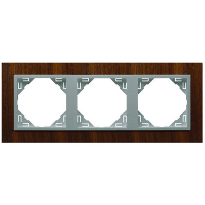 Efapel 90930_TNA ARBORE Hármas keret, dió/alumínium