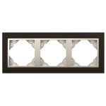 Efapel 90930_TPA ANIMATO Hármas keret, fekete/alumínium