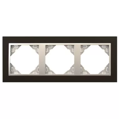 Efapel 90930_TPA ANIMATO Hármas keret, fekete/alumínium