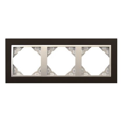 Efapel 90930_TPA ANIMATO Hármas keret, fekete/alumínium