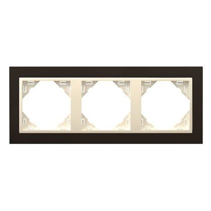 Efapel 90930_TPG ANIMATO Hármas keret, fekete/jég