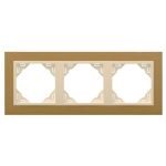 Efapel 90930_TUG ANIMATO Hármas keret, arany/jég