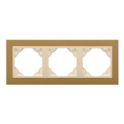 Efapel 90930_TUG ANIMATO Hármas keret, arany/jég