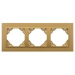 Efapel 90930_TUU ANIMATO Hármas keret, arany/arany