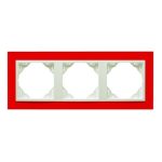 Efapel 90930_TVG ANIMATO Hármas keret, piros