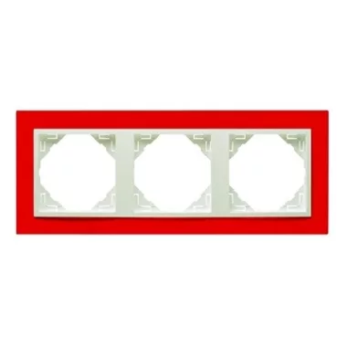 Efapel 90930_TVG ANIMATO Hármas keret, piros