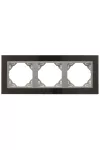 efapel 90930_TGA PETRA Hármas keret, gránit/alumínium