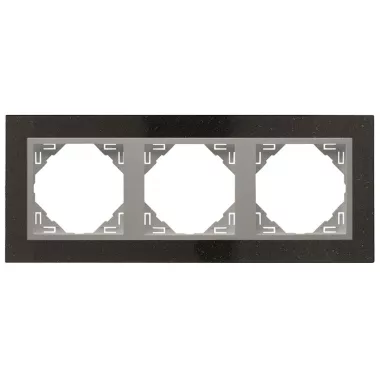 efapel 90930_TGA PETRA Hármas keret, gránit/alumínium