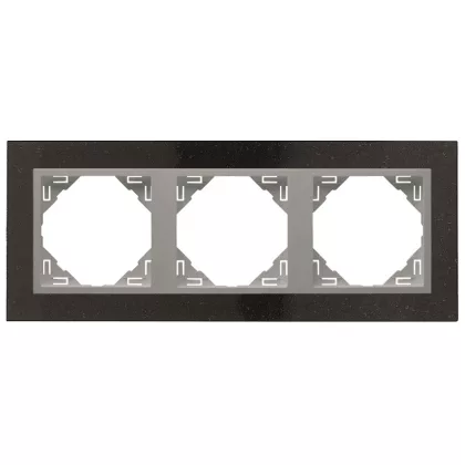 efapel 90930_TGA PETRA Hármas keret, gránit/alumínium