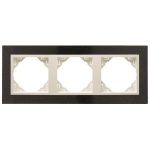 efapel 90930_TGG PETRA Hármas keret, gránit/jég