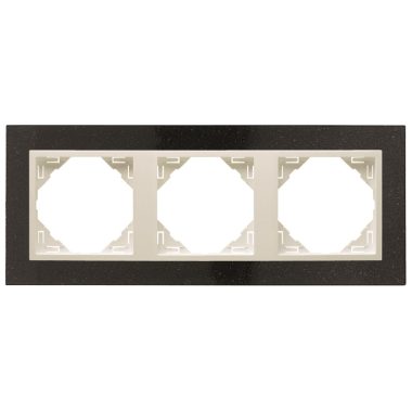 efapel 90930_TGG PETRA Hármas keret, gránit/jég