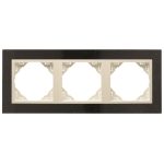 efapel 90930_TGP PETRA Hármas keret, gránit/gyöngyház