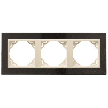 efapel 90930_TGP PETRA Hármas keret, gránit/gyöngyház