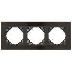 efapel 90930_TGS PETRA Hármas keret, gránit/szürke