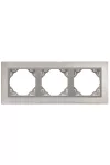 Efapel 90930_TIA METALLO Hármas keret, inox/alumínium