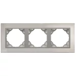 Efapel 90930_TIA METALLO Hármas keret, inox/alumínium