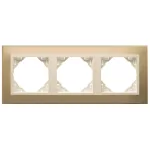 Efapel 90930_TOP METALLO Hármas keret, arany/gyöngyház