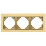 Efapel 90930_TOU METALLO Hármas keret, arany/arany