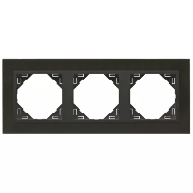 Efapel 90930_TQS METALLO Hármas keret, nikkel/szürke