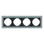   Efapel 90940_TAS ANIMATO Négyes keret, alumínium és szürke színű